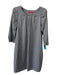 Burberry London Size 40 Gray Wool Round Neck 3/4 Balloon Sleeve Shift Dress Gray / 40