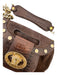 Versace Brown & Gold Suede Embossed Detail Shoulder Bag Gold Hardware Medusa Bag Brown & Gold / S