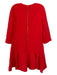 Kate Spade Size 6 Red Polyester Boat Neck Long Sleeve Flounce Hem Dress Red / 6