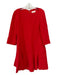 Kate Spade Size 6 Red Polyester Boat Neck Long Sleeve Flounce Hem Dress Red / 6