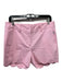 J Mclaughlin Size 8 Light Pink Cotton Mid Rise Scalloped Hem Pockets Shorts Light Pink / 8