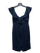 Camilyn Beth Size 8 Navy Blue Polyester Ruffle Popover Back Zip Dress Navy Blue / 8