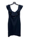 Camilyn Beth Size 8 Navy Blue Polyester Ruffle Popover Back Zip Dress Navy Blue / 8