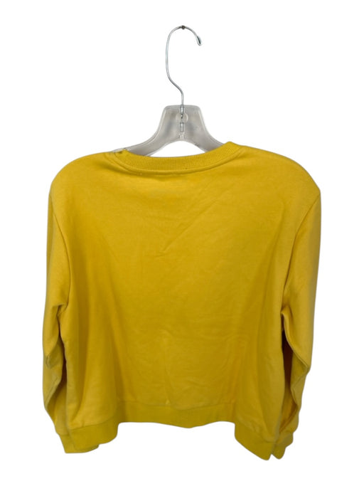 Queen of Sparkles Yellow & Red Cotton Blend Sequins Hot Sauce Sweatshirt Yellow & red