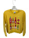 Queen of Sparkles Yellow & Red Cotton Blend Sequins Hot Sauce Sweatshirt Yellow & red