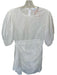 Rhode Size S White Cotton 3/4 Balloon Sleeve Gathered Side Back Zip Dress White / S