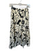 Hunter Bell Size XS Cream & Black Cotton Smocked Waist Band Swirls Maxi Skirt Cream & Black / XS