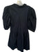 Hunter Bell Size L Black Cotton Long Balloon Sleeve Drawstring Waist Dress Black / L