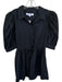Hunter Bell Size L Black Cotton Long Balloon Sleeve Drawstring Waist Dress Black / L