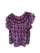 Ulla Johnson Size 8 purple & pink Cotton Flutter Sleeves Tie Dye Back Tie Top purple & pink / 8