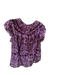 Ulla Johnson Size 8 purple & pink Cotton Flutter Sleeves Tie Dye Back Tie Top purple & pink / 8