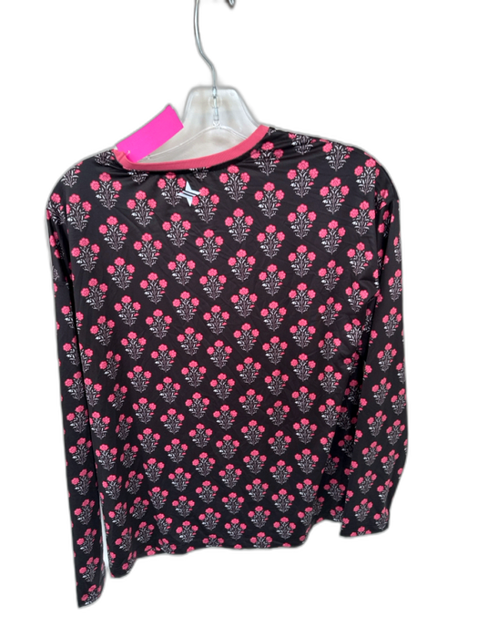 Tuckernuck Sport Size S Brown & Magenta Polyester Blend Long Sleeve Flowers Top Brown & Magenta / S