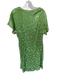 S'edge Size S Green Viscose & Rayon Cap Sleeve Leaves Split Neck Maxi Dress Green / S