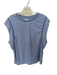Dear John Size S Periwinkle Linen Blend Cap Sleeve Perforated Top Periwinkle / S