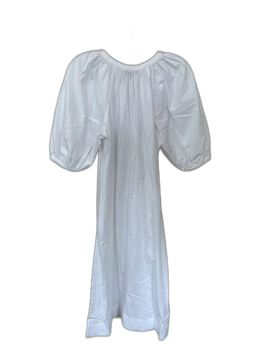 Staud Size XS White Cotton 3/4 Balloon Sleeve Button Down Maxi Dress White / XS