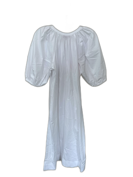 Staud Size XS White Cotton 3/4 Balloon Sleeve Button Down Maxi Dress White / XS