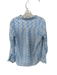 Madison Mathews Size S White & Blue Cotton Long Sleeve Chevron Button Down Top White & Blue / S
