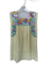 J. Marie Size Est S Yellow & Pink Cotton Cap Sleeve Embroidered Flowers Dress Yellow & Pink / Est S