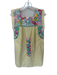 J. Marie Size Est S Yellow & Pink Cotton Cap Sleeve Embroidered Flowers Dress Yellow & Pink / Est S