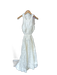Aje. Size 8 Ivory Linen & Viscose Sleeveless Pleat Detail Side Cut Outs Dress Ivory / 8