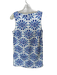 Hill House Size S White & Blue Cotton Sleeveless Seashells Back button Dress White & Blue / S
