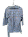 Holly Shae Design Size XS/S Blue & Multi Cotton Long Sleeve Botanical Collar Top Blue & Multi / XS/S