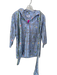 Holly Shae Design Size XS/S Blue & Multi Cotton Long Sleeve Botanical Collar Top Blue & Multi / XS/S