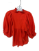 Never a Wallflower Size XS Tomato Cotton Long Balloon Sleeve Textured Top Tomato / XS