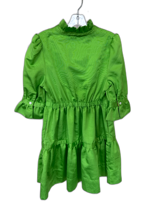 Gretchen Scott Size XS Green & Pink Polyester Long Bell Sleeve V Neck Dress Green & Pink / XS