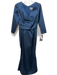 Theia Size 6 Blue Polyester V Neck Twist Detail Long Sleeve Gown Blue / 6