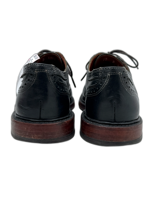Allen Edmonds Shoe Size 10 AS IS Black Leather Lace Up Stacked Heel oxford Shoes Black / 10