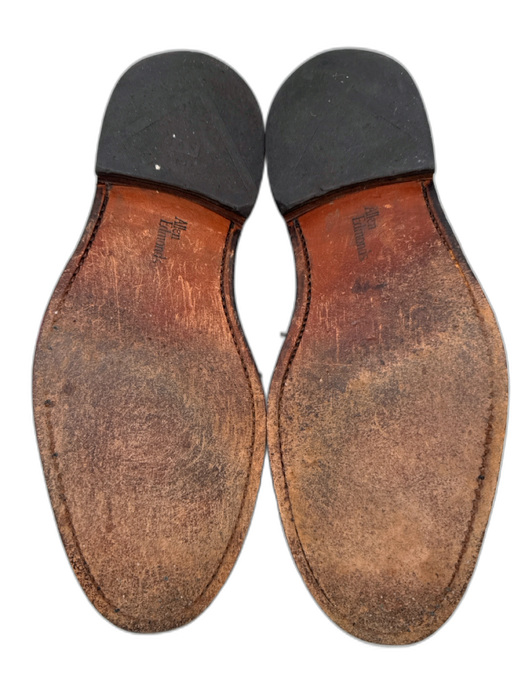 Allen Edmonds Shoe Size 10 AS IS Black Leather Lace Up Stacked Heel oxford Shoes Black / 10