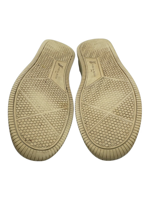 Pied de Biche Shoe Size 41 White, Purple, Yellow Leather Upper Lace Up Sneakers White, Purple, Yellow / 41
