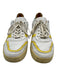 Pied de Biche Shoe Size 41 White, Purple, Yellow Leather Upper Lace Up Sneakers White, Purple, Yellow / 41