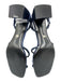 Badgley Mischka Shoe Size 9.5 Navy Blue Square Toe Rhinestone Strappy Sandals Navy Blue / 9.5