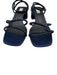 Badgley Mischka Shoe Size 9.5 Navy Blue Square Toe Rhinestone Strappy Sandals Navy Blue / 9.5