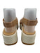 Sorel Shoe Size 9.5 Tan Brown Leather Upper open toe Woven Platform Sandals Tan Brown / 9.5