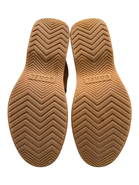 Sorel Shoe Size 9.5 Tan Brown Leather Upper open toe Woven Platform Sandals Tan Brown / 9.5