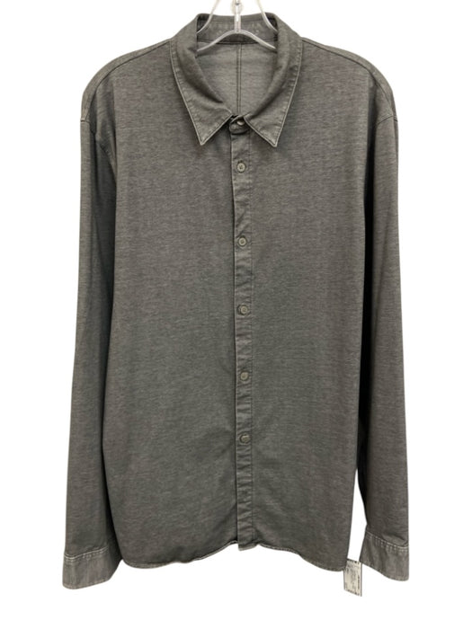 Lululemon Size Est L Faded Black Synthetic Solid Athletic Long Sleeve Shirt Faded Black / Est L