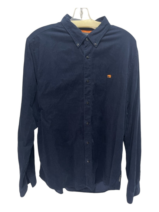 Scotch & Soda Size XL Navy Cotton Blend Cordouroy Button Down Long Sleeve Shirt XL