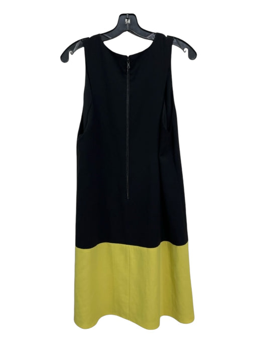 Alice + Olivia Size M Black & Yellow Polyester Colorblock Back Zip Dress Black & Yellow / M