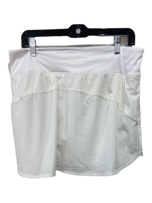 Outdoor Voices Size XL White Polyester Elastic Waist Zip Pockets Athletic Skirt White / XL