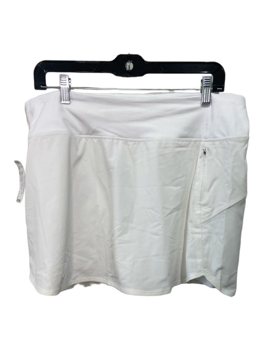 Outdoor Voices Size XL White Polyester Elastic Waist Zip Pockets Athletic Skirt White / XL
