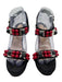 Christian Louboutin Shoe Size 40.5 Black & Red Leather Suede Studded Pumps Black & Red / 40.5