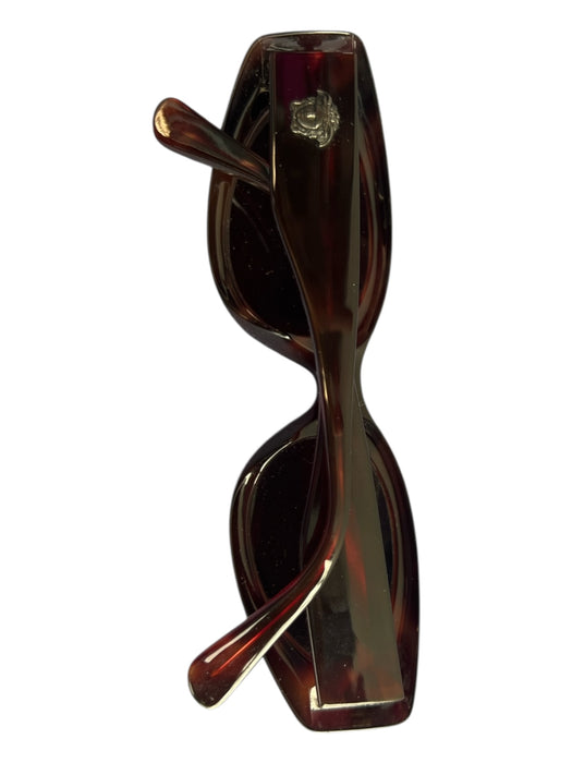 Versace tortoise Acetate Cat Eye Black Lens Face Detail Mod Sunglasses tortoise