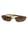Ooh La-La de Paris Gold Metal Square Frame Aviator Gradient Sunglasses Gold