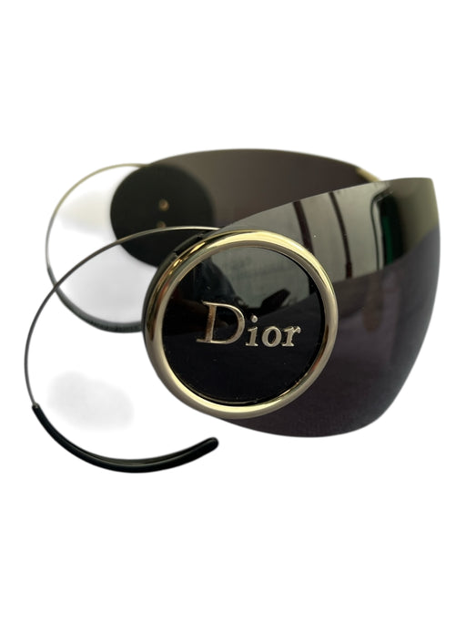 Dior Gold Metal Shield Style Gold Accent Logo Sport Sunglasses Gold