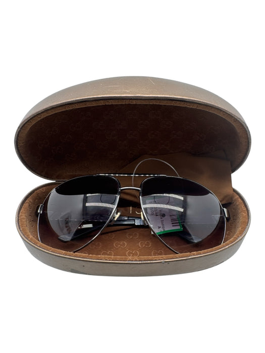 Gucci Black & Silver Men's Sunglasses Black & Silver