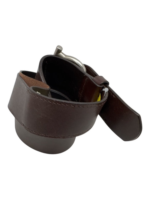 Ferragamo Brown Leather Solid Men's Belt Brown