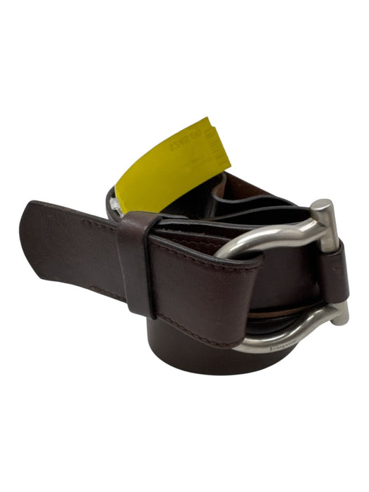 Ferragamo Brown Leather Solid Men's Belt Brown